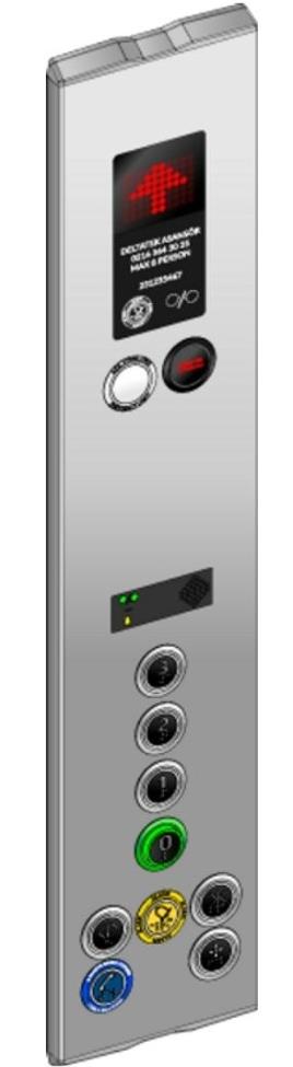 DKB13/4-PK20ARC Asansör Kabin Buton Paneli | Yarım Boy